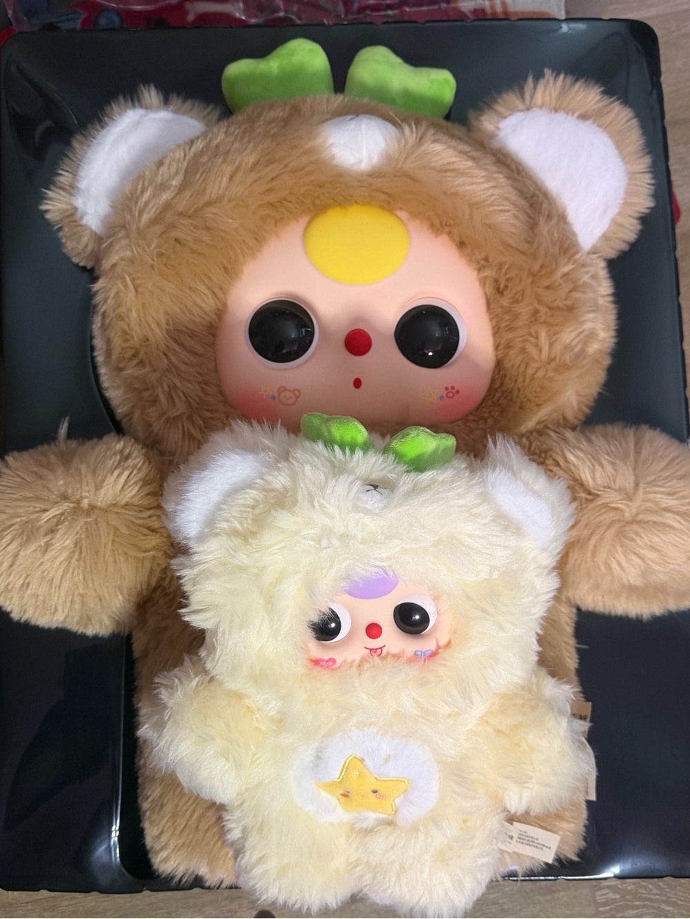 Plush Bear Duo - Brown and Cream Soft Cuddly Toys